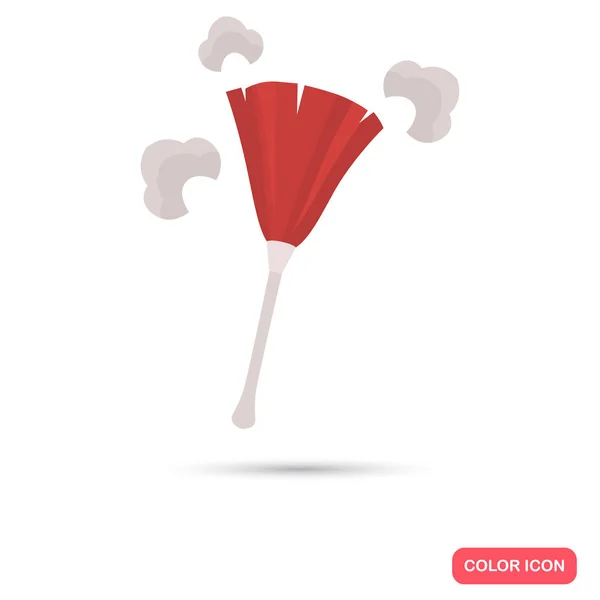 Icona piatta a colori pennello antipolvere per web e mobile design — Vettoriale Stock