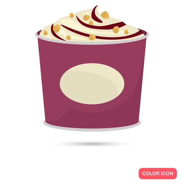 Zmrzlina s polevou barva ploché ikony pro web nd mobilní design — Stockový vektor