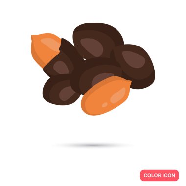 Fıstık Çikolata renk düz simgesi web ve mobil tasarım için