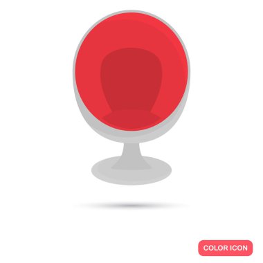 Web ve mobil tasarım modern sandalye renk düz simgesi