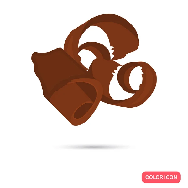 Цвет шоколада плоский значок для веб и мобильного дизайна — стоковый вектор