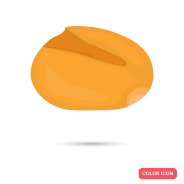 Beyaz ekmek renk düz simgesi web ve mobil tasarım için somun