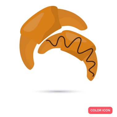 Web ve mobil tasarım için simit renk düz simgesi