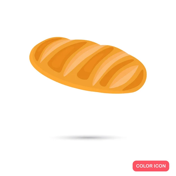 Longue icône plate couleur pain pour web et design mobile — Image vectorielle
