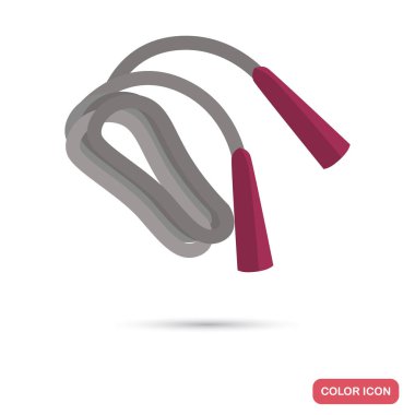 İp atlama renk düz simgesi web ve mobil tasarım için