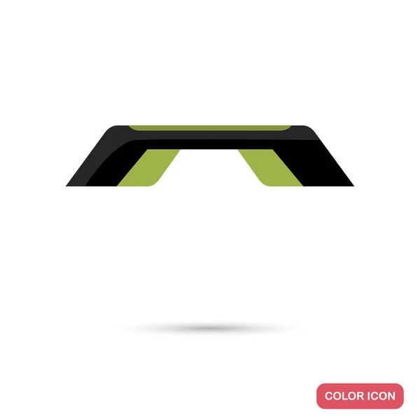 Étape aérobic couleur icône plate pour le web et le design mobile — Image vectorielle