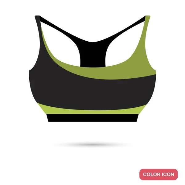 Weibliche Sport Top Farbe flaches Symbol für Web und mobiles Design — Stockvektor