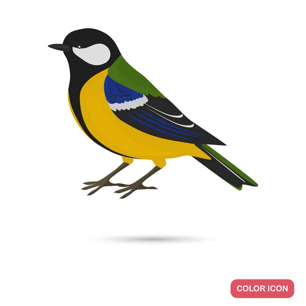 Tit color flat icon for web and mobile design — Stock vektor