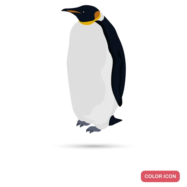 Плоская иконка цвета пингвина для веб и мобильного дизайна — стоковый вектор