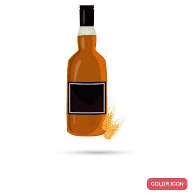 Viski ve tahıl renk düz simgesi web ve mobil tasarım için