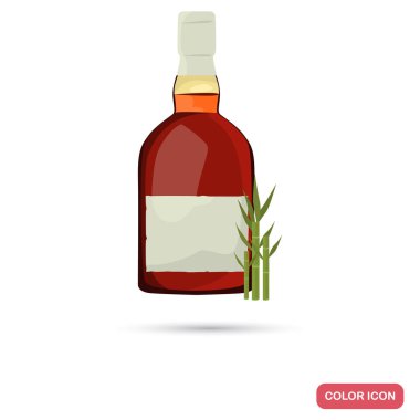 ROM ve şeker kamışı renk düz simgesi web ve mobil tasarım için