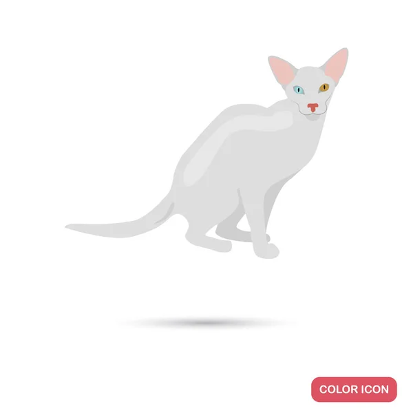 Orientální kočka plemene pro web a mobilní design — Stockový vektor