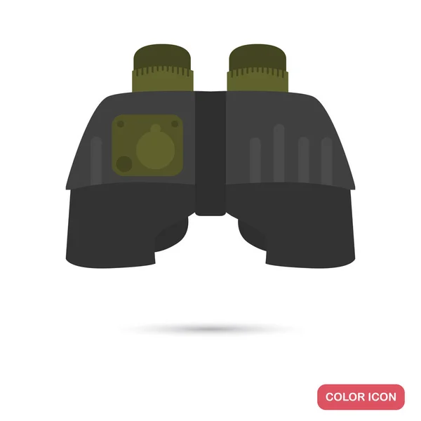 Jumelles militaires couleur icône plate pour le web et le design mobile — Image vectorielle
