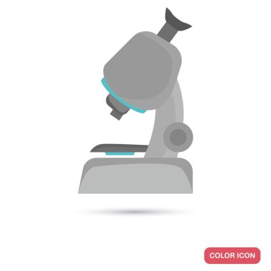 Web ve mobil tasarım için mikroskop renk düz simgesi