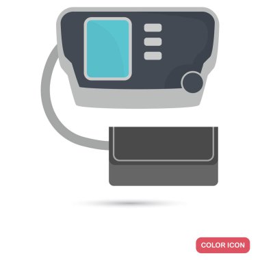Web ve mobil tasarım için renk düz simge elektronik tonometer