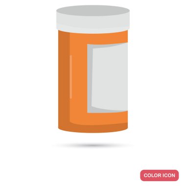 Web ve mobil tasarım için hap renk düz simge kavanoz