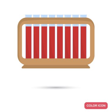 Test tüpleri ile kan testi renk düz web ve mobil tasarım için simge