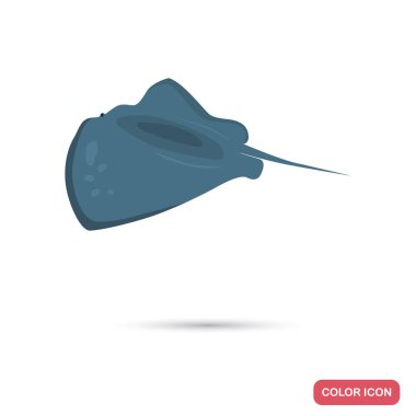 Stingray renk düz simgesi web ve mobil tasarım için