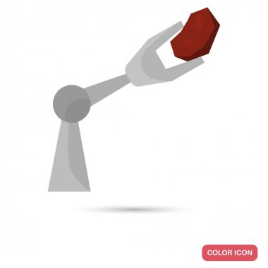 Dünya dışı kaya renk düz simgesi web ve mobil tasarım örneği