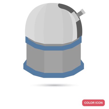 Uzay Gözlemevi renk düz simgesi web ve mobil tasarım için