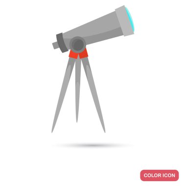 Teleskop renk düz simgesi web ve mobil tasarım için