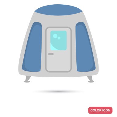 Uzay shattle renk düz simgesi web ve mobil tasarım için