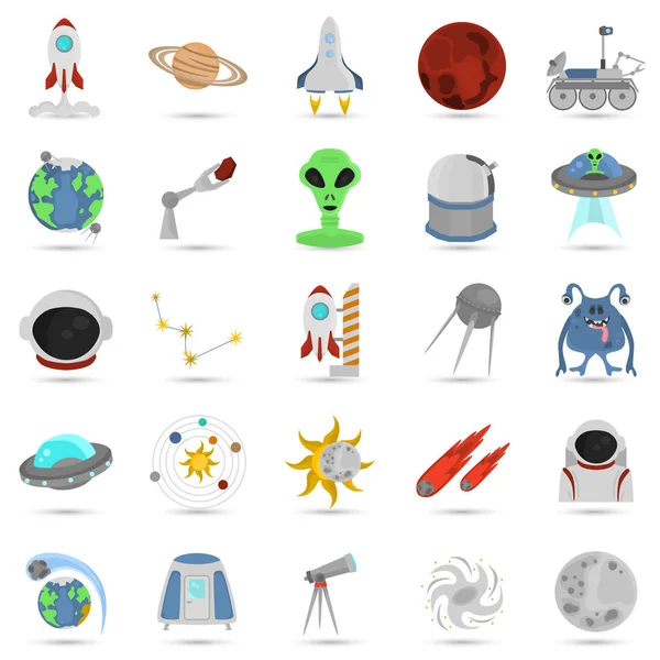 Kosmos-Farb-Icons für Web und mobiles Design — Stockvektor
