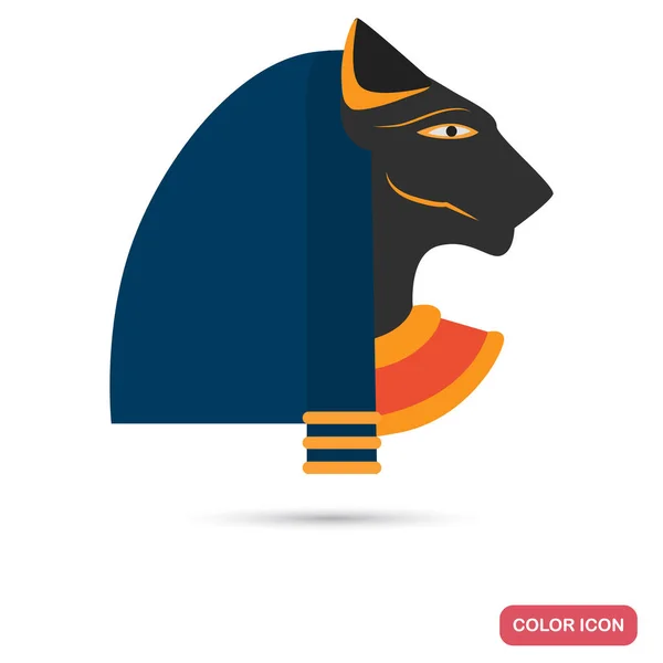 Icona piatta Bastet Goddess a colori per web e mobile design — Vettoriale Stock