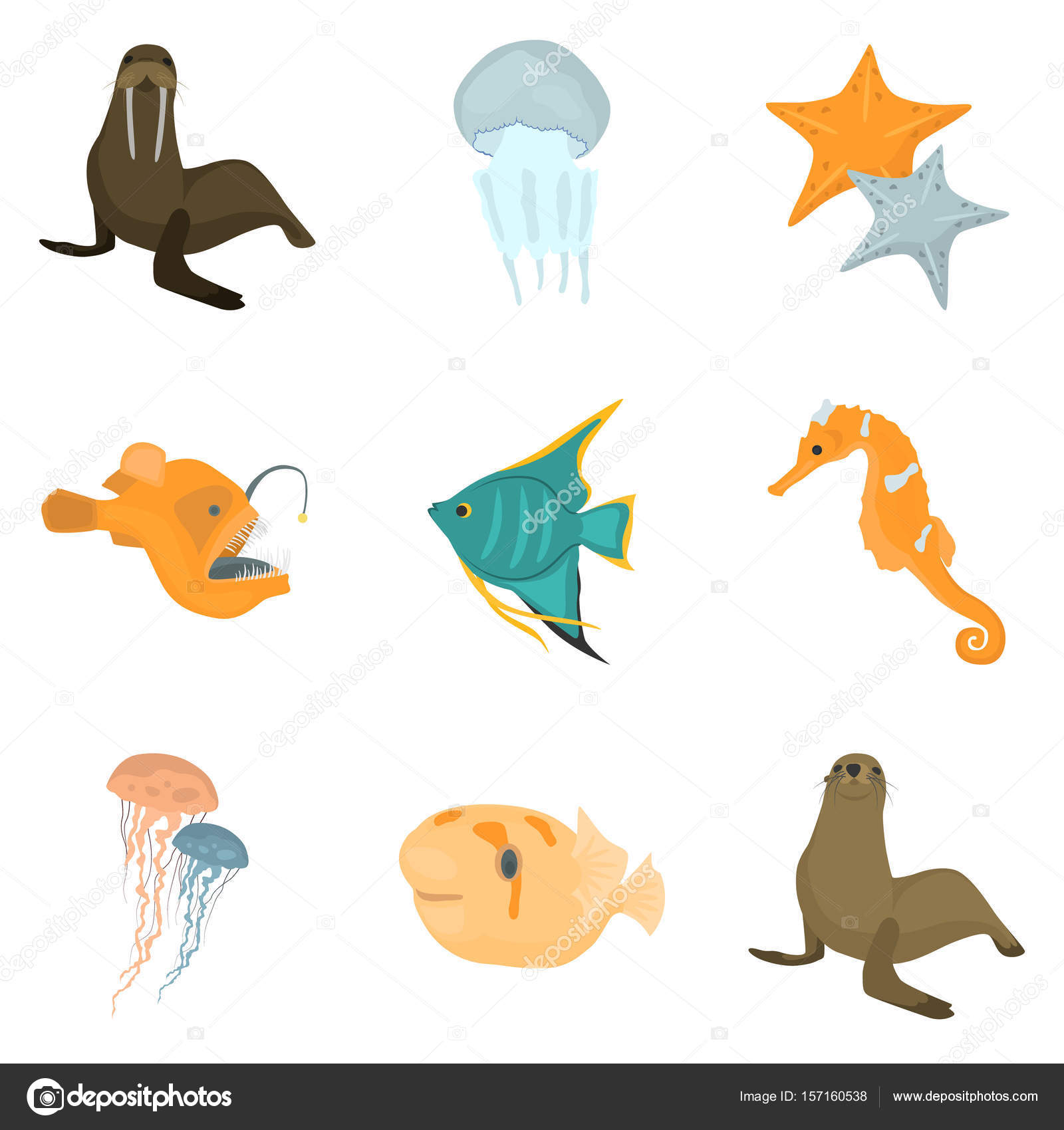 Set of sea animals color flat icons for web and mobile design Stock Vector Image by ©lynxvector #157160538 Set of sea animals color flat icons for web and mobile design Stock Vector Image by ©lynxvector #157160538