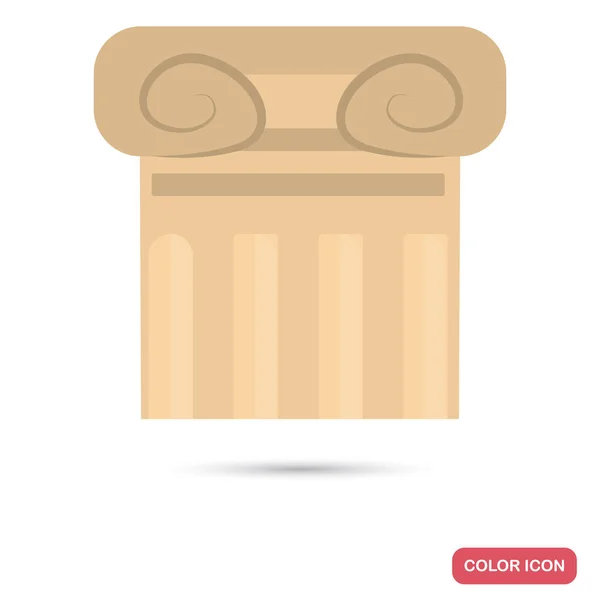 Antiga Grécia colomn ícone de cor plana para web e design móvel —  Vetores de Stock