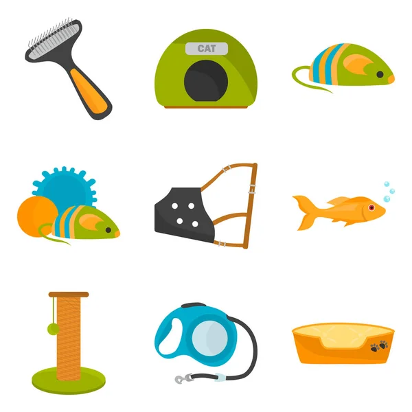 Tierärztliche Farb-Symbole für Web und mobiles Design — Stockvektor