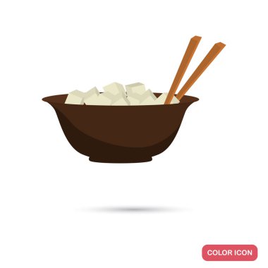 Plaka simgeyle tofu renk düz web ve mobil tasarım