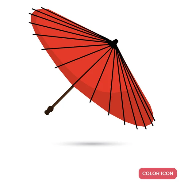 Chinesische Schirmfarbe flaches Symbol für Web-und mobiles Design — Stockvektor