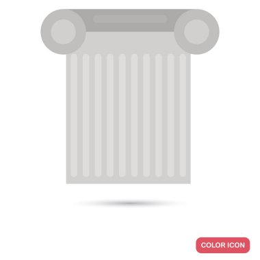 Web ve mobil tasarım için sütun renk düz simgesi