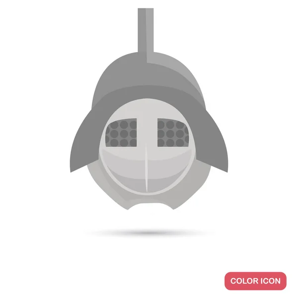 Gladiator helm kleur platte pictogram voor web en mobiele apparatuur — Stockvector