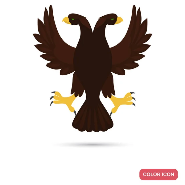 Antigua Roma doble águila icono plano de color para la web y el diseño móvil — Vector de stock