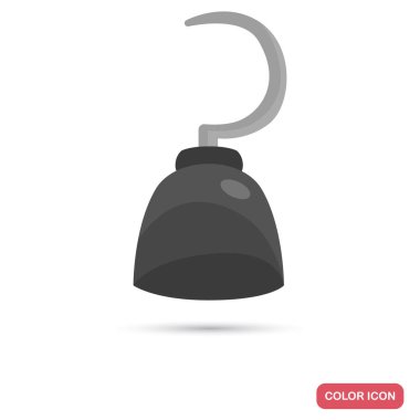 Korsan Kaptan renk düz simgesi web ve mobil tasarım için kanca