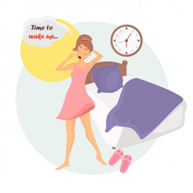 Gösterim amacıyla web ve mobil tasarım uyanış kız