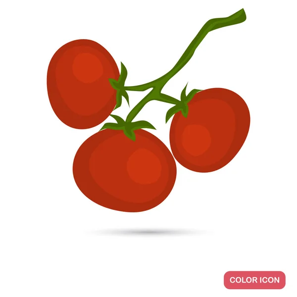 Branche de tomates icône de couleur pour le web et le design mobile — Image vectorielle