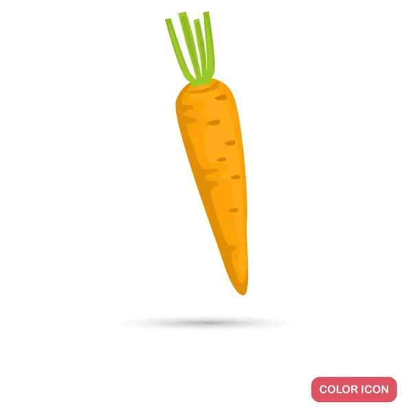 Icono plano de color zanahoria para diseño web y móvil — Vector de stock