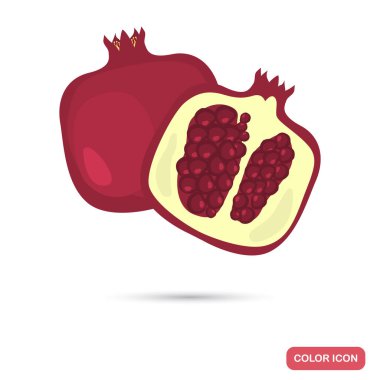 Web ve mobil tasarım için nar rengi düz simge