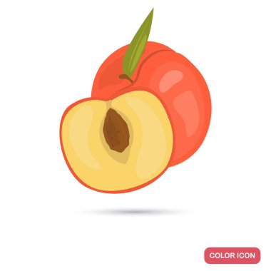 Web ve mobil tasarım için şeftali rengi düz simge