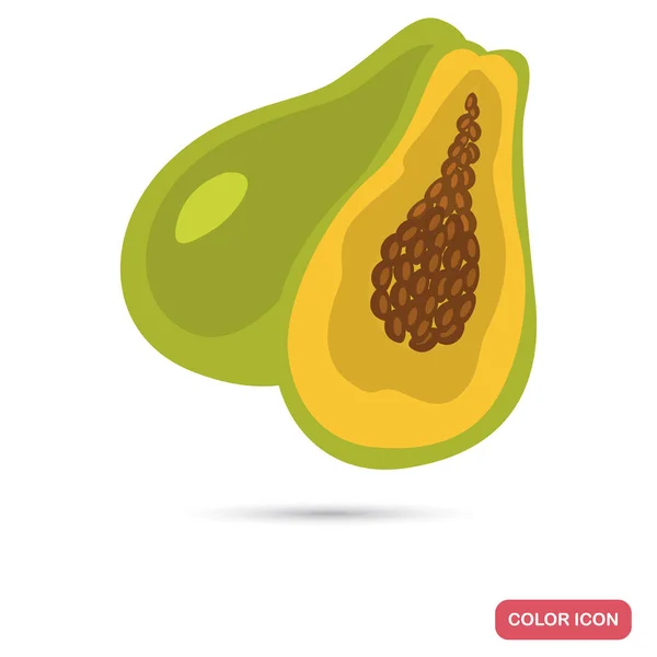 Icono plano de color Papaya para diseño web y móvil — Vector de stock