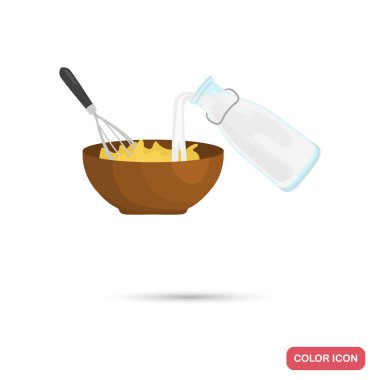 Web ve mobil tasarım için renk düz simge yapma omlet