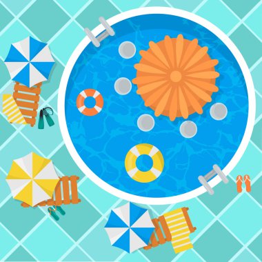 Yüzme anket geri kalan renk gösterim amacıyla web ve mobil tasarım