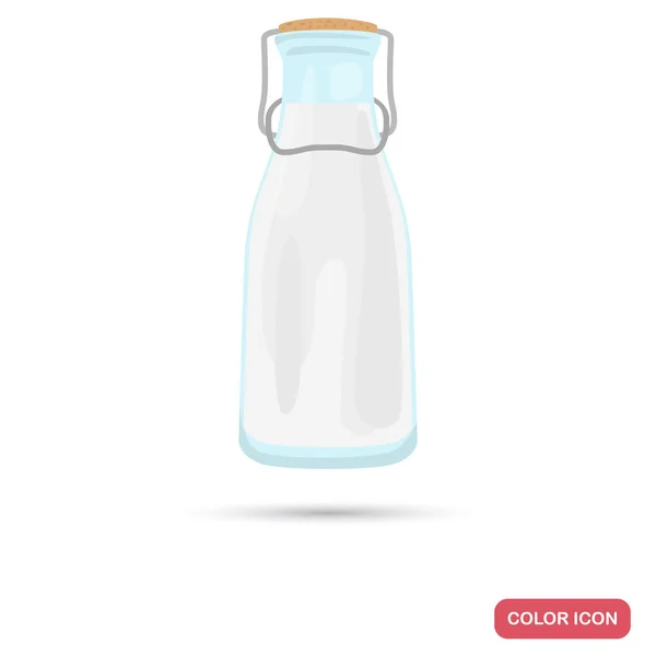 Milchflaschenfarbe flaches Symbol für Web und mobiles Design — Stockvektor