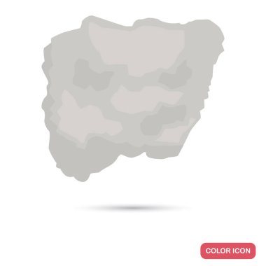 A piece of salt color flat icon for web and mobile design clipart