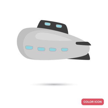 Web ve mobil tasarım için denizaltı renk düz simgesi