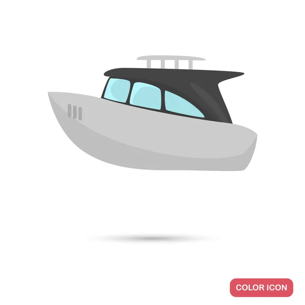 针对 web 和移动设计速度游艇颜色平面图标 — 图库矢量图片