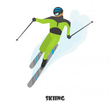 Kayak adam renk illüstrasyon izole beyaz